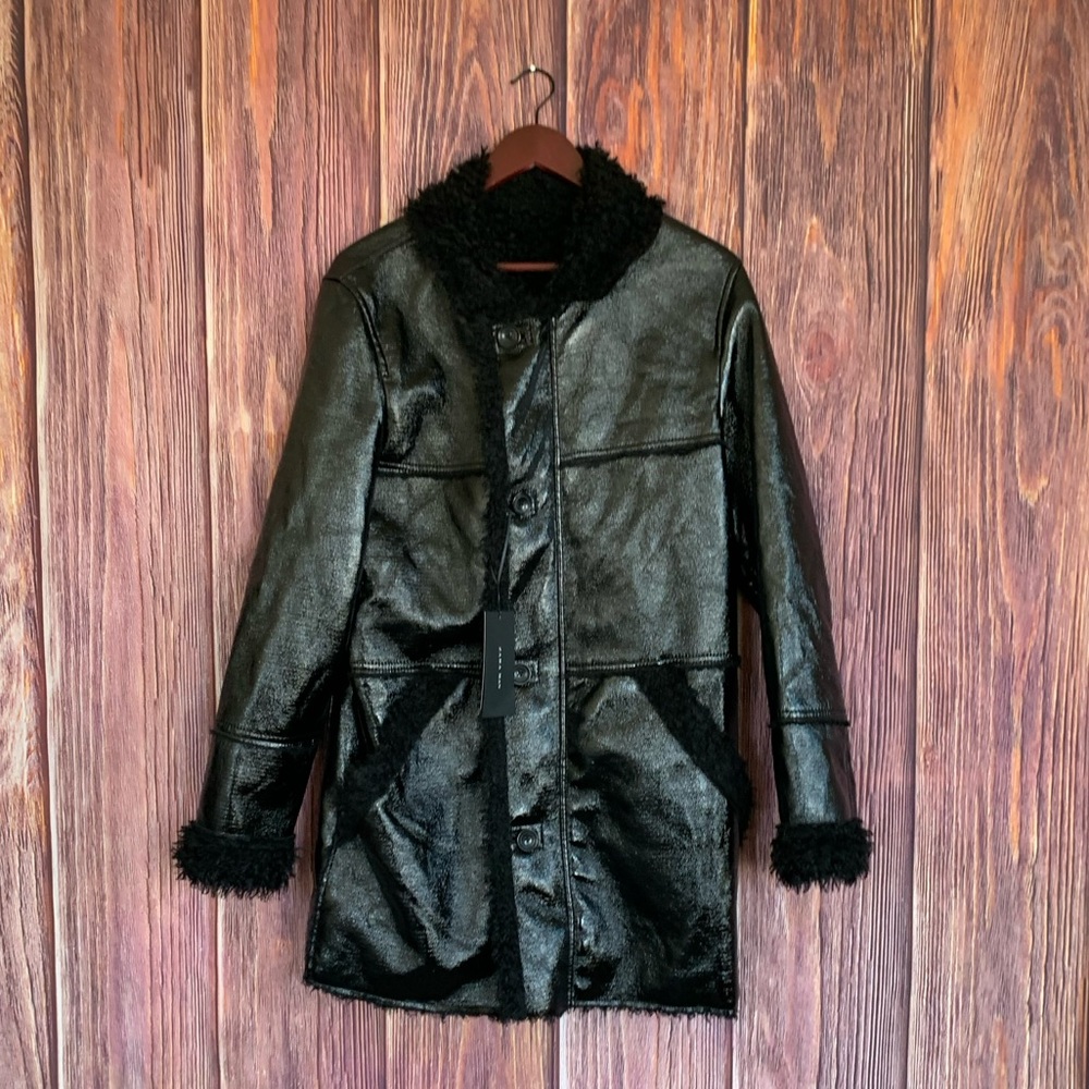 NWT Zara Shiny Coat - Picture 2 of 8